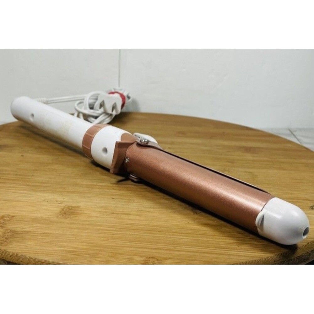 Conair Double Ceramic Curling Wand, 1 Inch Curling Wand, White / Rose Gold,